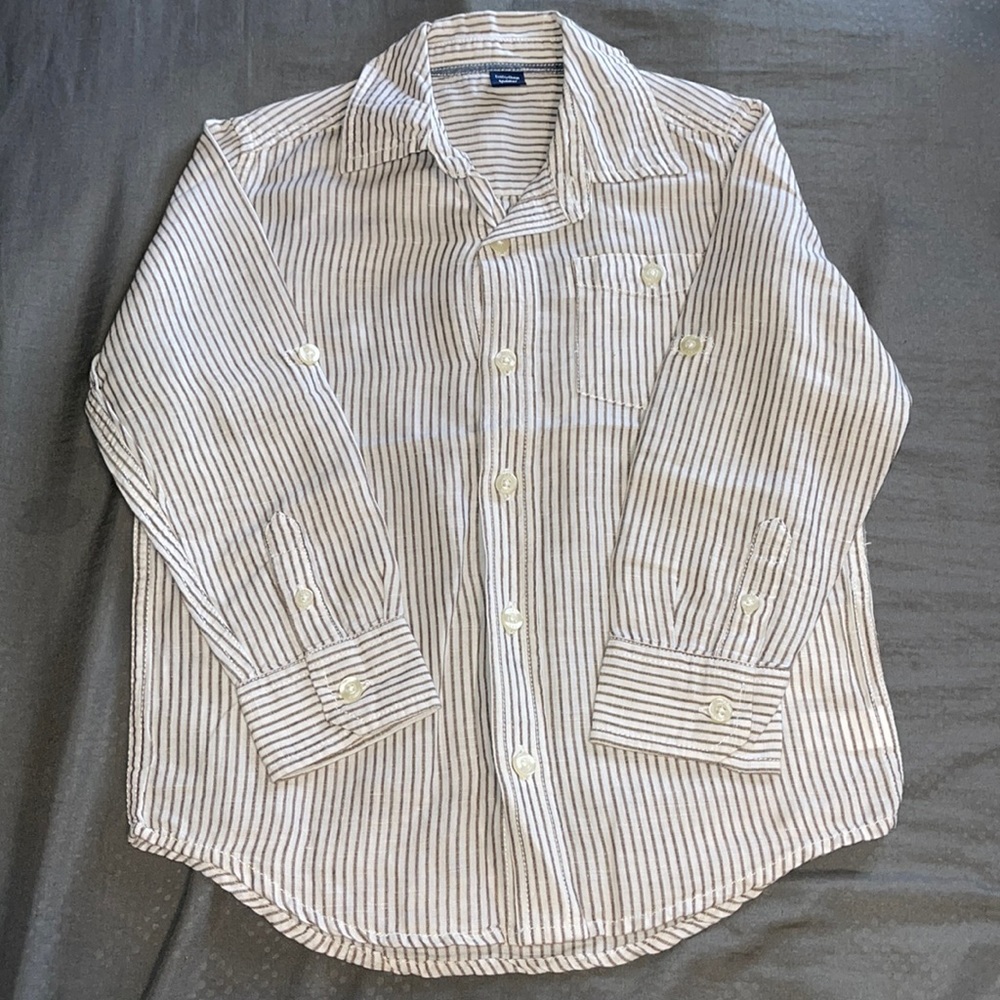 Baby Gap Boy Long Sleeve Stripped Button Down Top